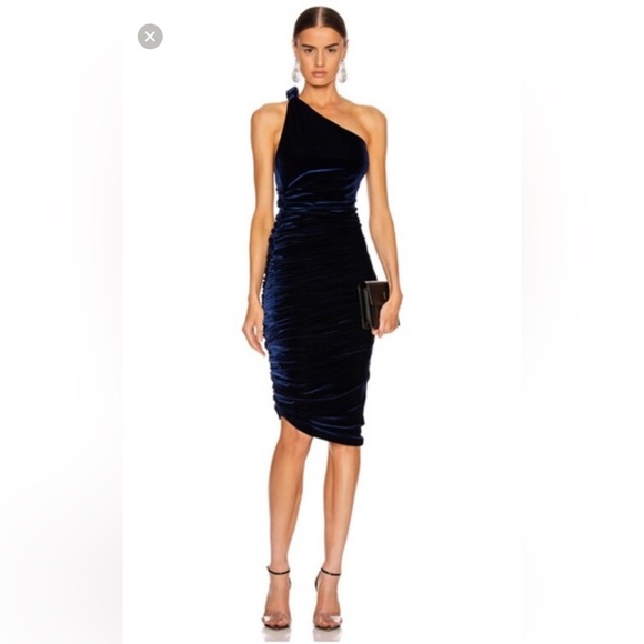 Alix NYC midnight blue velour dress new without tags - Picture 1 of 2